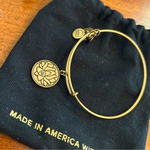 Vintage Alex and Ani Peace Petals Bracelet